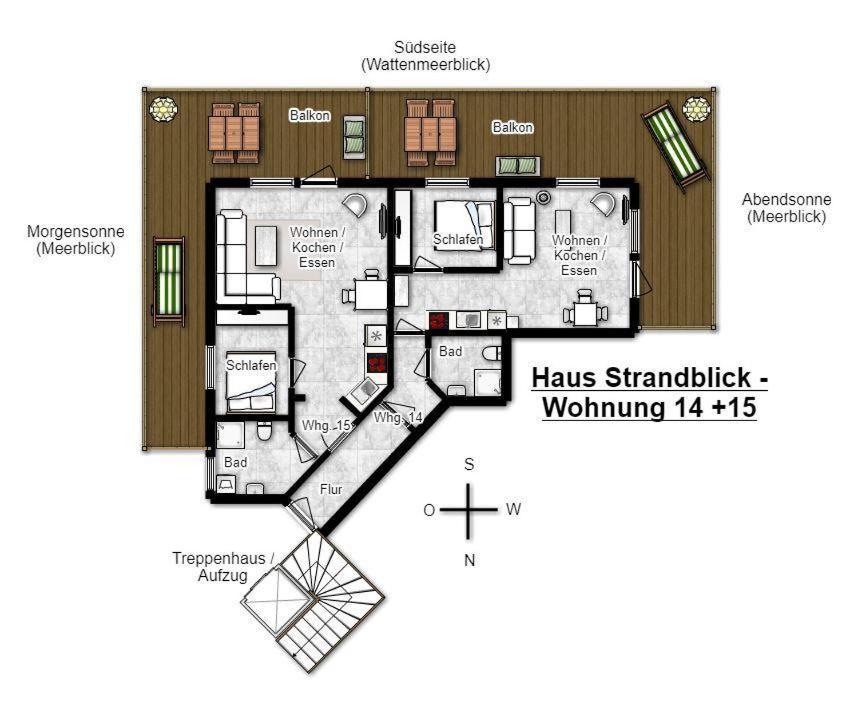 וגנרוגה Haus Strandblick Ferienwohnung 15 מראה חיצוני תמונה